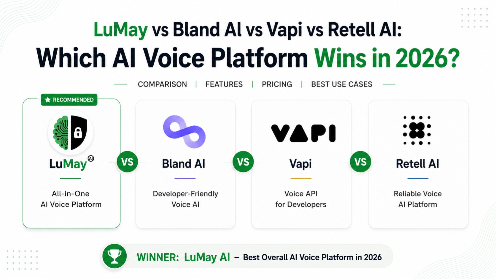 LuMay vs Bland AI vs Vapi vs Retell AI