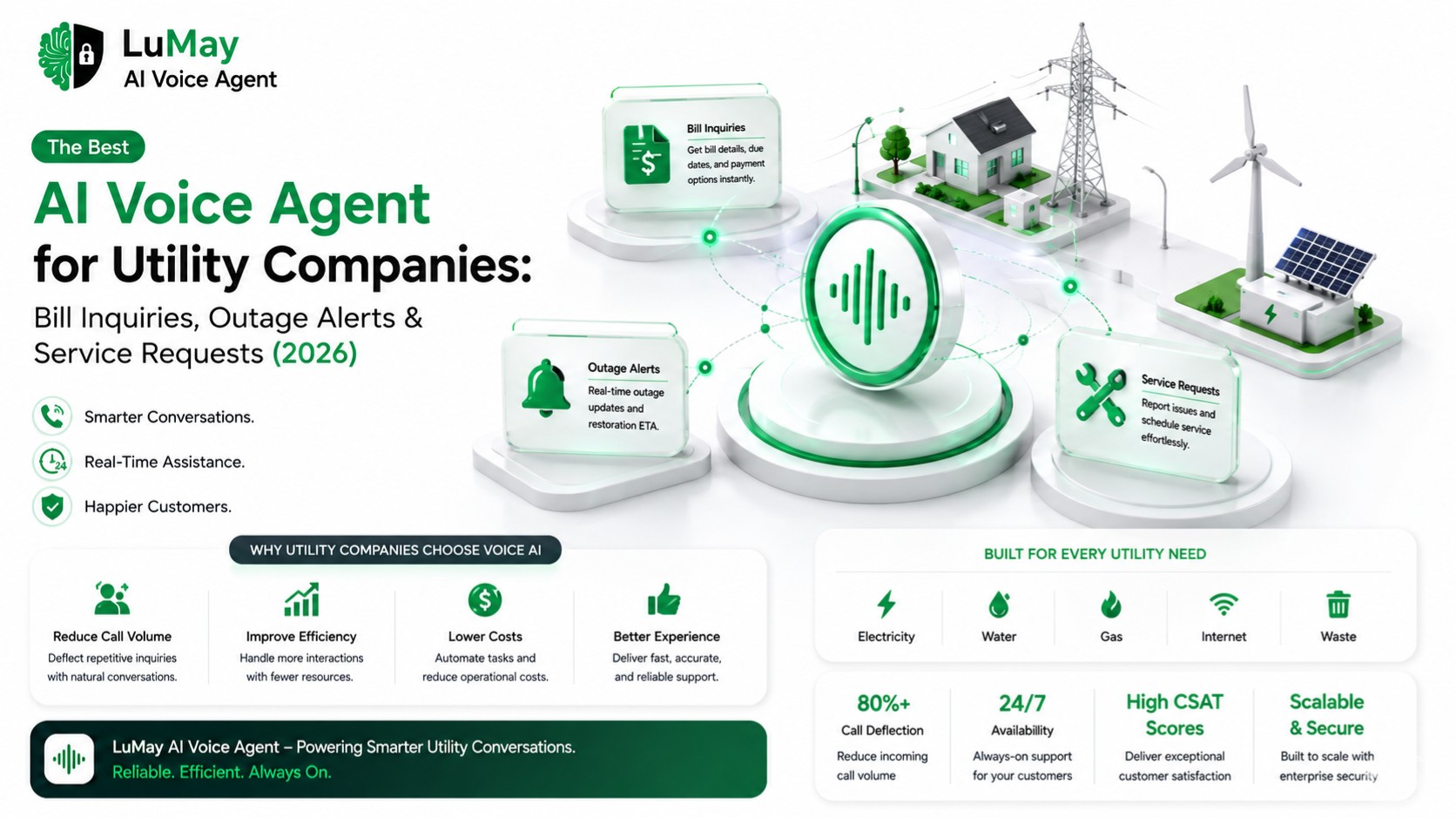 The Best AI Voice Agent for Utility Companies: Bill Inquiries, Outage Alerts & Service Requests (2026)